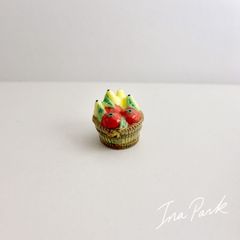 林檎のカゴ レア フェーブ フランス パニエ マルシェ ドールハウス