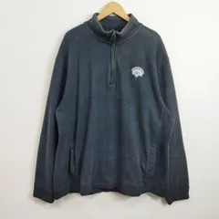 GEAR FOR SPORTS ハーフジップ トレーナー スウェット 裏起毛 ポケット ワンポイント 刺繍 古着 VINTAGE ブラック XXL C749のサムネイル