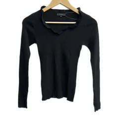 Burberry Black Label(バーバリーブラックレーベル) 長袖セーター サイズ38 M レディース美品  - 黒 Vネック/フリル