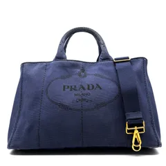 PRADA カナパ ハンドバッグ 大容量 Lサイズ デニム PRADA（プラダ） バッグ PRADA CANAPA DENIM BLUE 1BG642 AJ6 F0E93
