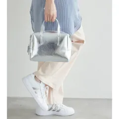 Legato Largo レガートラルゴ メタリック ボストン バッグ シルバー