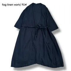【fog linen work/ FLW】リネンローブ コート  メラニーコート　Lのサムネイル