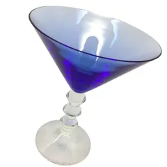 Baccarat【バカラ】ベガ　マティー二　カクテルグラス　一客　2810901　クリスタルガラス　ブルー【中古品/USED-AB】質屋　かんてい局那覇店　ｎ3103078927300038