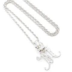 Maxi マキシ ネックレス SILVER 925 シルバー ペンダント イニシャル M クラウン ハワイアンジュエリーのサムネイル