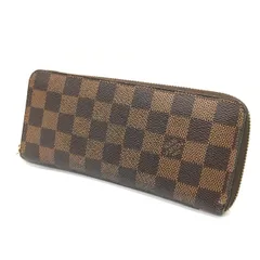 【倉吉店】 中古 LOUIS VUITTON | ルイ・ヴィトン 長財布 ダミエ ポルトフォイユ・クレマンス ラウンドファスナー長財布 N60534 ダミエ ブラウン 【125】