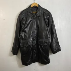 Wind Armor レザーコート ジャケット シープスキン 羊革 イギリス製革 古着 VINTAGE M ブラック系 C772