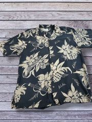 Hilo Hattie アロハシャツ ボタニカル パイナップル シルク100%