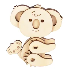 3D立体パズル 木製パズル おもちゃ 木製立体 動物 パズル DIY 動物 インテリア装飾 れっしゃ 可愛い 雰囲気作り コレクション 置物 知育玩具 男の子 女の子 大人 ギフト 誕生日 プレゼント 贈り物 (コアラ)