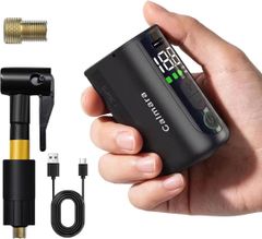 即日・翌日発送❣️1774m 軽量 電動空気入れ 130 PSI 自転車 仏式/米式対応 ミニ 空気入れ 高精度リアルタイム空気圧 自動停止 Type-C充電 携帯エアーポンプ ロードバイク・クロスバイク・バイクなど 防水収納袋付き MY20