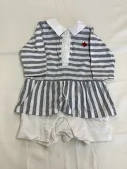 【60-70㎝】POLO babyボーダーロンパース