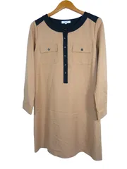 k05241225068　NATURAL BEAUTY BASIC　Mサイズ　ブラウン×黒　　ワンピース or ドレス　ワンピース　秋冬