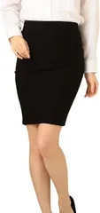 Eiza(エイザ) ペンシル スカート タイト オフィス スーツ 用 e441 XXL (ブラック,  2XL)