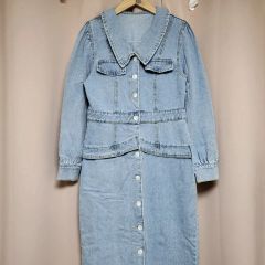 半額 / デニム ロング丈ワンピース