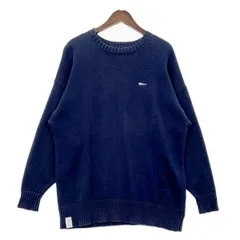 DESCENDANT ディセンダント ニット コットンクルーネックニット 薄手セーター メンズ 1 Sサイズ相当 ネイビー トップス DM18361■のサムネイル