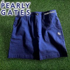 PEARLY GATES パーリーゲイツ ゴルフ /Puドビー パワフルコットン クリーンポケット 変形ダイヤ柄 ストレッチ ミニ スカート ゴルフウェア レディース 055-2234002 定価2.6万 ブルー▲029▼50821w12
