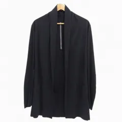 美品 春物◇ATTACHMENT KAZUYUKI KUMAGAI ストール カーディガン ジャケット カットオフ ブラック アタッチメント メンズ