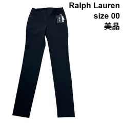 美品 ラルフローレン Ralph Lauren ロングパンツ アールエルエックス  ゴルフ 黒 00 XXS レディース S6C478