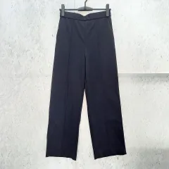 AOKI アオキ パジャマスーツ リヨセル混 ワイドパンツ スラックス オフィスカジュアル ネイビー Mサイズ ◎_〇◇☆