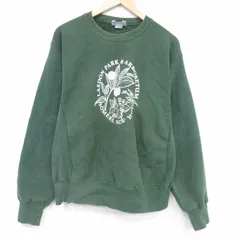 XL/古着 リー Lee 長袖 スウェット メンズ 90年代 90s ニューヨーク クルーネック USA製 緑【spe】 26feb10