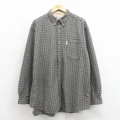 XL/古着 コロンビア 長袖 ブランド シャツ メンズ 大きいサイズ コットン ボタンダウン 黒他 チェック 26feb09