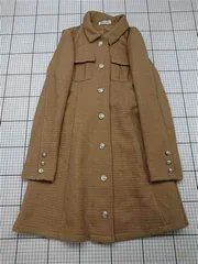 ◇ ⊇ レディアゼル REDYAZEL 02-2515100015 ツイード調ロングコート ベージュ系 M レディース E  【1602240015524】