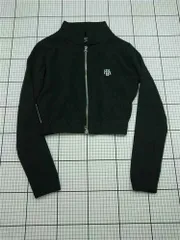 ◇ Θ ムアムア muahmuah クロップドジップアップジャケット ブラック系 レディース FREE E  【1602240015746】