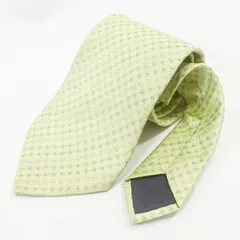 HERMES エルメス ネクタイ シルク100% 菱形柄 総柄 ライトグリーン 黄緑 パステル 9.5cm メンズ 高級 ブランド フランス ビジネス フォーマル スーツ 結婚式 冠婚葬祭 レギュラータイ ジャガード おしゃれ 上品 人気