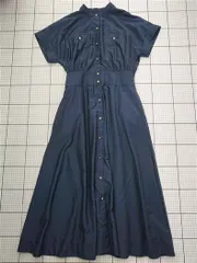 ◇ Θ クミキョク 組曲 シャツワンピース ネイビー系 2（9号） レディース E  【1603020005766】
