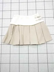 ◇ Θ ダーリッチ Darich 112534028 ベルトデザインプリーツスカート ベージュ系 レディース E  【1603020006978】