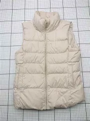 ◇ Θ ユニクロ UNIQLO ダウンベスト ベージュ系 Lサイズ メンズ E  【1603020006909】