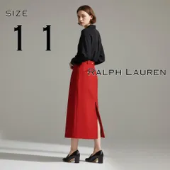 【美品】Ralph Laurenラルフローレン 90s 日本製 ウールロングスカート 11 (L) 赤レッド 【古着】【中古】【送料無料】のサムネイル