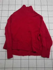 ◇ ⊇ オンワード樫山 カシミヤ混 ハイネックニットセーター レッド系 レディース E  【1603020015352】