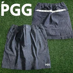PGG by PEARLY GATES ピージージー パーリーゲイツ ゴルフ Nyタスランドビー デニムライク ストレッチ ミニ スカート ゴルフウェア 269-2134314 定価2.7万 ネイビーグレー▲030▼50826w01
