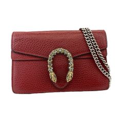 GUCCI 구찌 디오뉴소스 슈퍼 미니 가방 2WAY 클러치 가방 숄더백 476432 여성 가죽 레드 중고