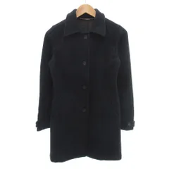 アンドドルチェ&ガッバーナ ドルガバ & DOLCE&GABBANA 美品 ステンカラーコート ミドル ハーフ丈 40 紺 ネイビー /SJ ■ECG001