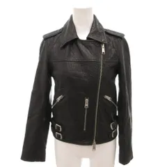 オールセインツ ALLSAINTS ライダースジャケット ラムレザー ダブル 0 黒 ブラック /YJ ■ECG001