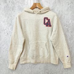Champion チャンピオン フード裏ボア パーカー スウェット ワンポイント 裏起毛 カジュアル オートミール XLサイズ ◎、◇〇☆
