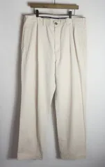 正規 00s POLO RALPH LAUREN ポロ ラルフ ローレン ツータック ポロチノ チノパン コットン パンツ 生成り W36L32 1300Q★2
