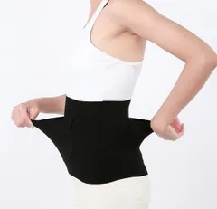 ＜在庫処分＞腹巻き 男女兼用 ブラック XL ポケット付き 薄手 保温 防寒 インナー　bu１