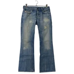 【中古品】DIESEL ディーゼル BUTTON FLY DAMAGE FLARE DENIM PANTS ボタン フライ ダメージ フレア デニム パンツ ボトムス 【152-260319-yn-03-izu】