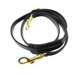 MCM エムシーエム レザー ショルダーストラップ ブラック/ゴールド M2603-k091