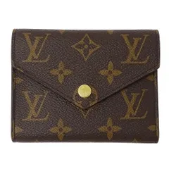 ルイ・ヴィトン LOUIS VUITTON 財布 レディース ブランド 三つ折り財布 ポルトフォイユ ヴィクトリーヌ M62472 ブラウン ミニ財布 おしゃれ 【中古】