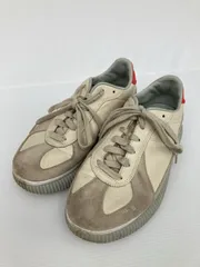 Onitsuka Tiger オニツカタイガー スニーカー 24.5 アイボリー 無地 ブランドロゴ 紐 ローカット レザー・本革 スエード