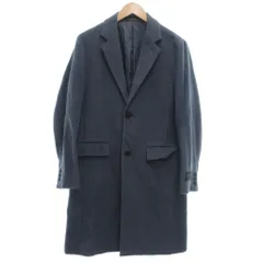 アーバンリサーチ URBAN RESEARCH チェスターコート ウール M グレー 本切羽 ノッチドラペル ロング丈 シングル /ML ■GY06