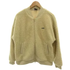 ニューバランス NEW BALANCE フリースジャケット CITYオーバーサイズ ボアジャケットブルゾン S ベージュ ジップアップ  AMJ25049 /HW ■GY06