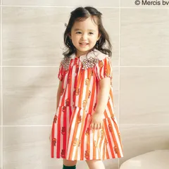 【リンク】Dick Bruna ストライプワンピース　apres les cours V217976　オレンジ