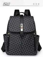 バッグ レディース バックパック レディース レトロ バックパック、新作 多機能 PU チェック柄 学生用ショルダーバッグ トラベルバッグ