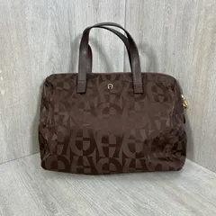 AIGNER アイグナー ハンドバッグ ロゴ金具 イタリア製 ナイロン
