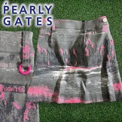 PEARLY GATES パーリーゲイツ ゴルフ ジャガード フォトプリント ゴルフ場柄 ストレッチ ミニ スカート ゴルフウェア レディース 055-2234914 定価3万 ミックスグレー ピンク ▲034▼50219w04