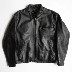 【雰囲気抜群/ビッグサイズ】SCHOTT【641/シングルライダースジャケット】42 ボアライナー付き レザー アメリカ製 ショット 26030538